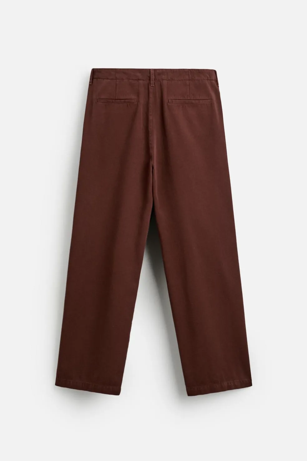 ZARA Calças^CALÇAS CHINO DE ESTRUTURA SARJA Bordeaux