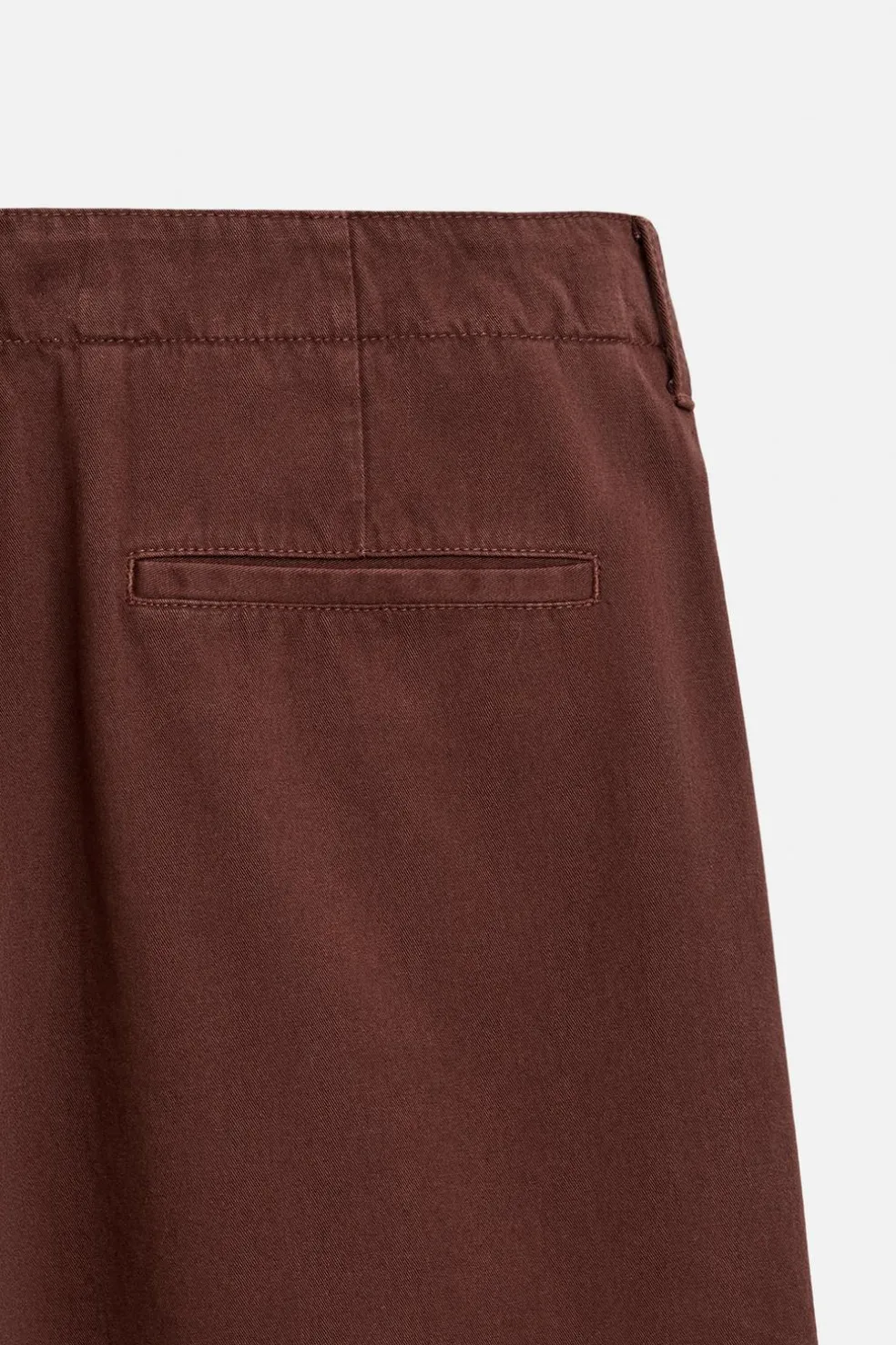 ZARA Calças^CALÇAS CHINO DE ESTRUTURA SARJA Bordeaux