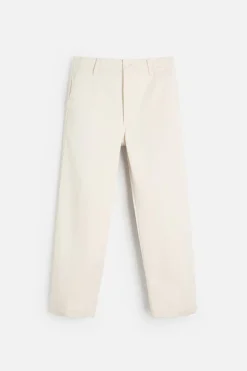 ZARA Calças^CALÇAS CHINO ESTRUTURA Cru