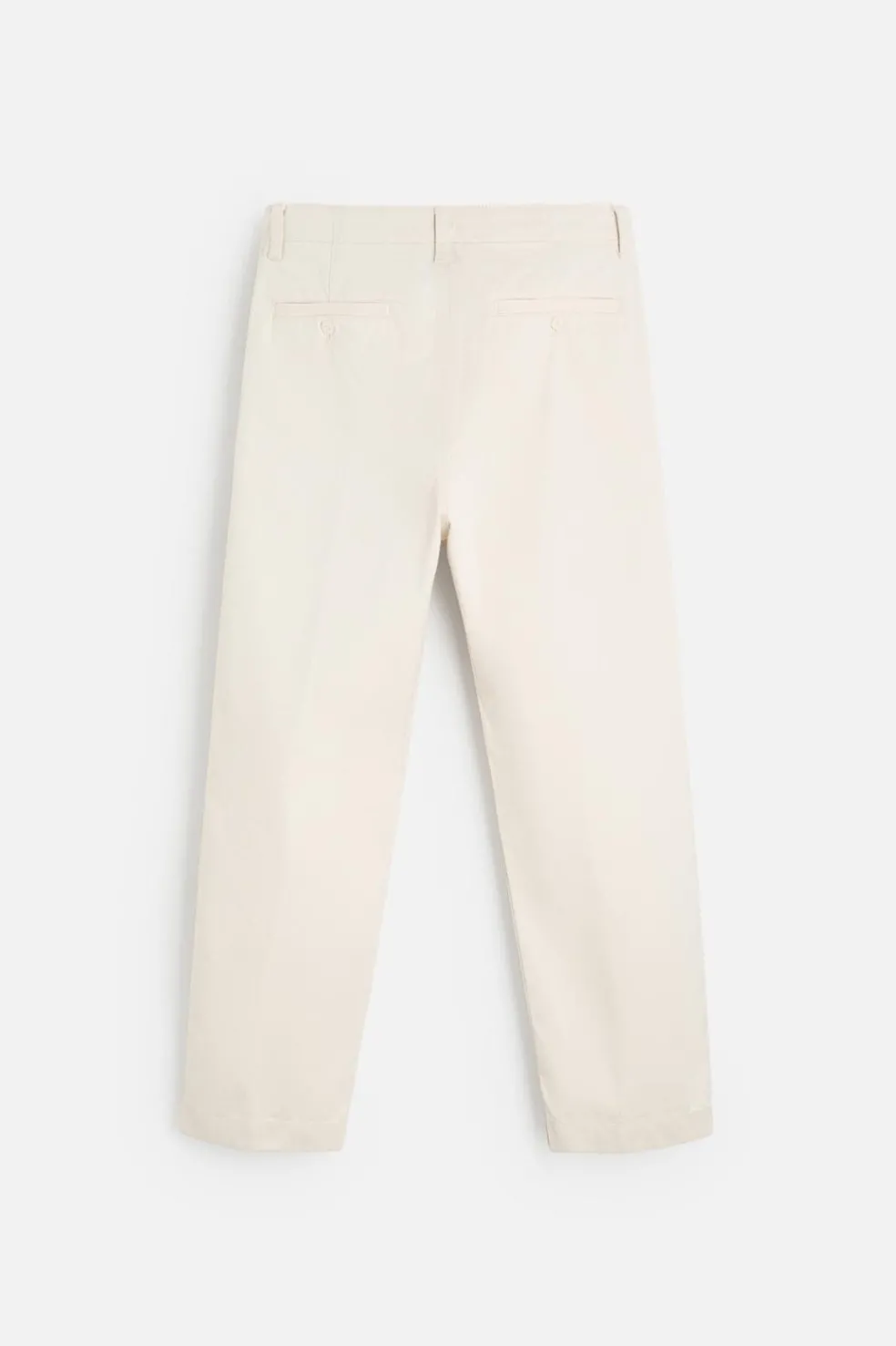 ZARA Calças^CALÇAS CHINO ESTRUTURA Cru