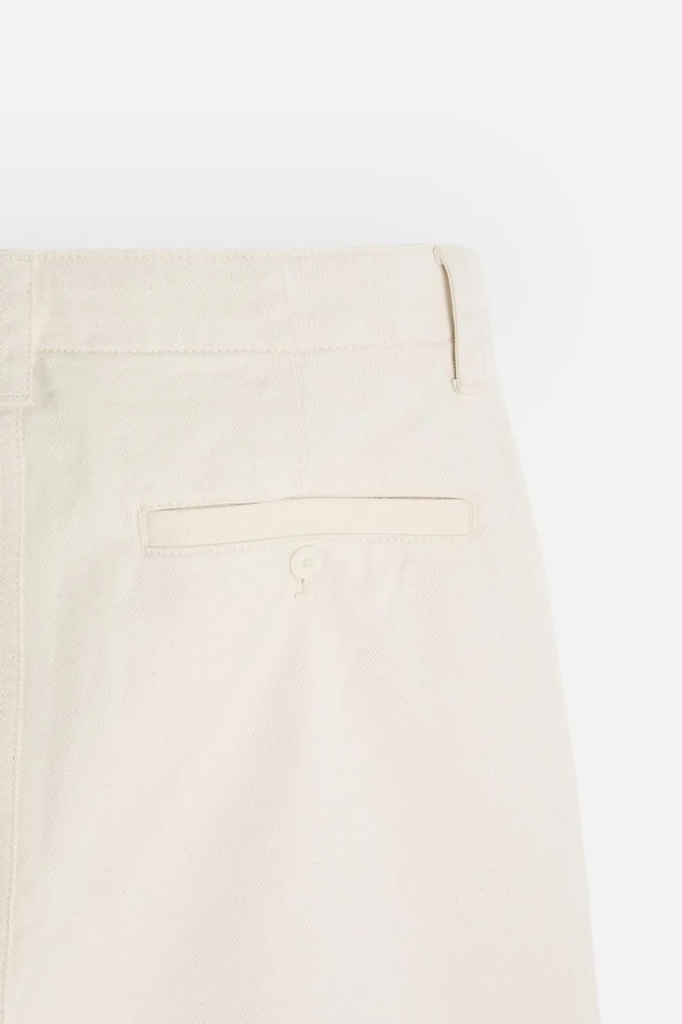 ZARA Calças^CALÇAS CHINO ESTRUTURA Cru
