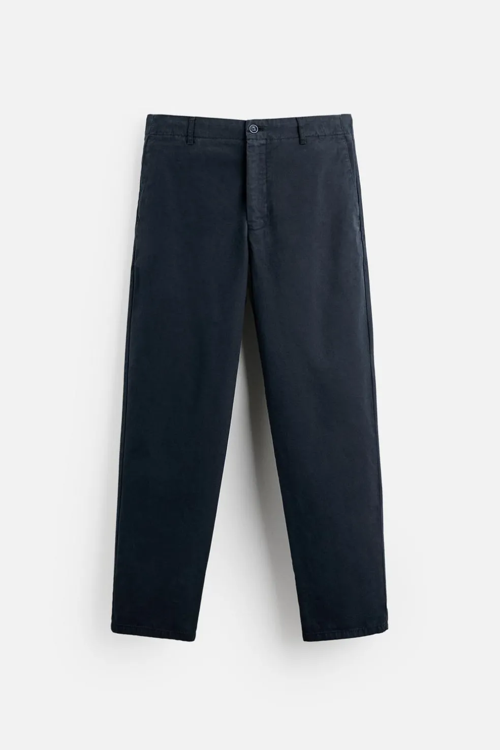 ZARA Calças^CALÇAS CHINO REGULAR FIT Azul-marinho