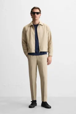 ZARA Calças^CALÇAS CHINO TÉCNICAS Areia