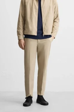 ZARA Calças^CALÇAS CHINO TÉCNICAS Areia