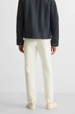 ZARA Calças^CALÇAS CHINOS DIREITAS Branco-marfim