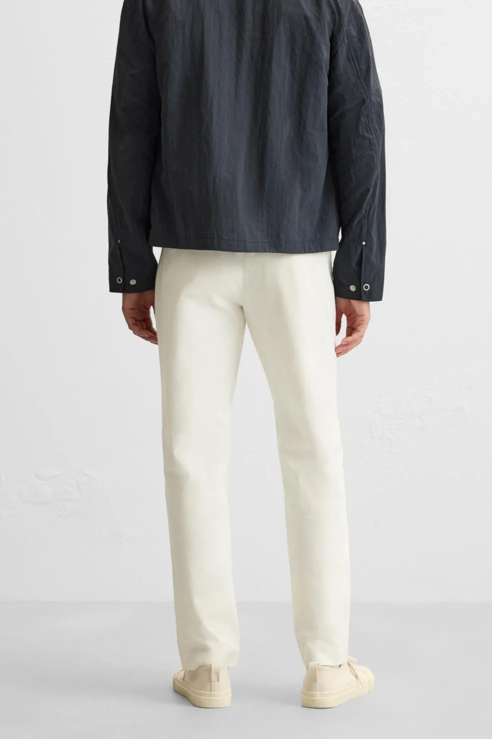 ZARA Calças^CALÇAS CHINOS DIREITAS Branco-marfim