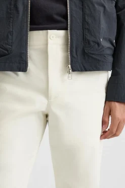 ZARA Calças^CALÇAS CHINOS DIREITAS Branco-marfim