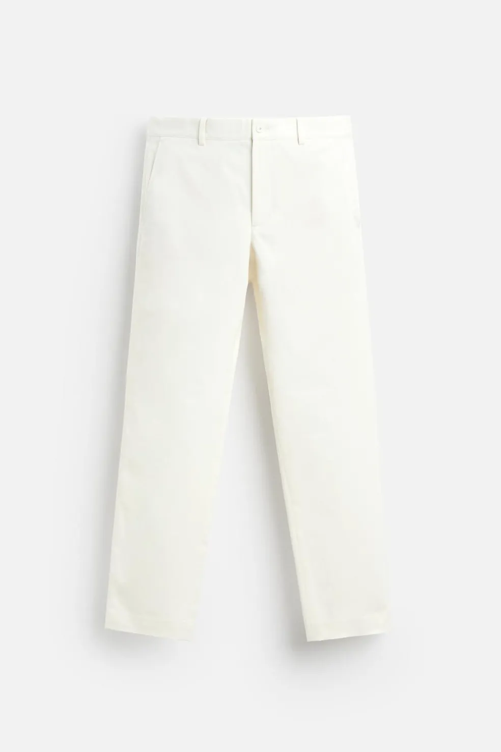 ZARA Calças^CALÇAS CHINOS DIREITAS Branco-marfim