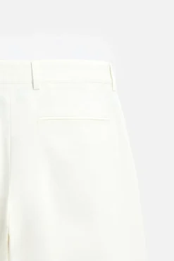 ZARA Calças^CALÇAS CHINOS DIREITAS Branco-marfim