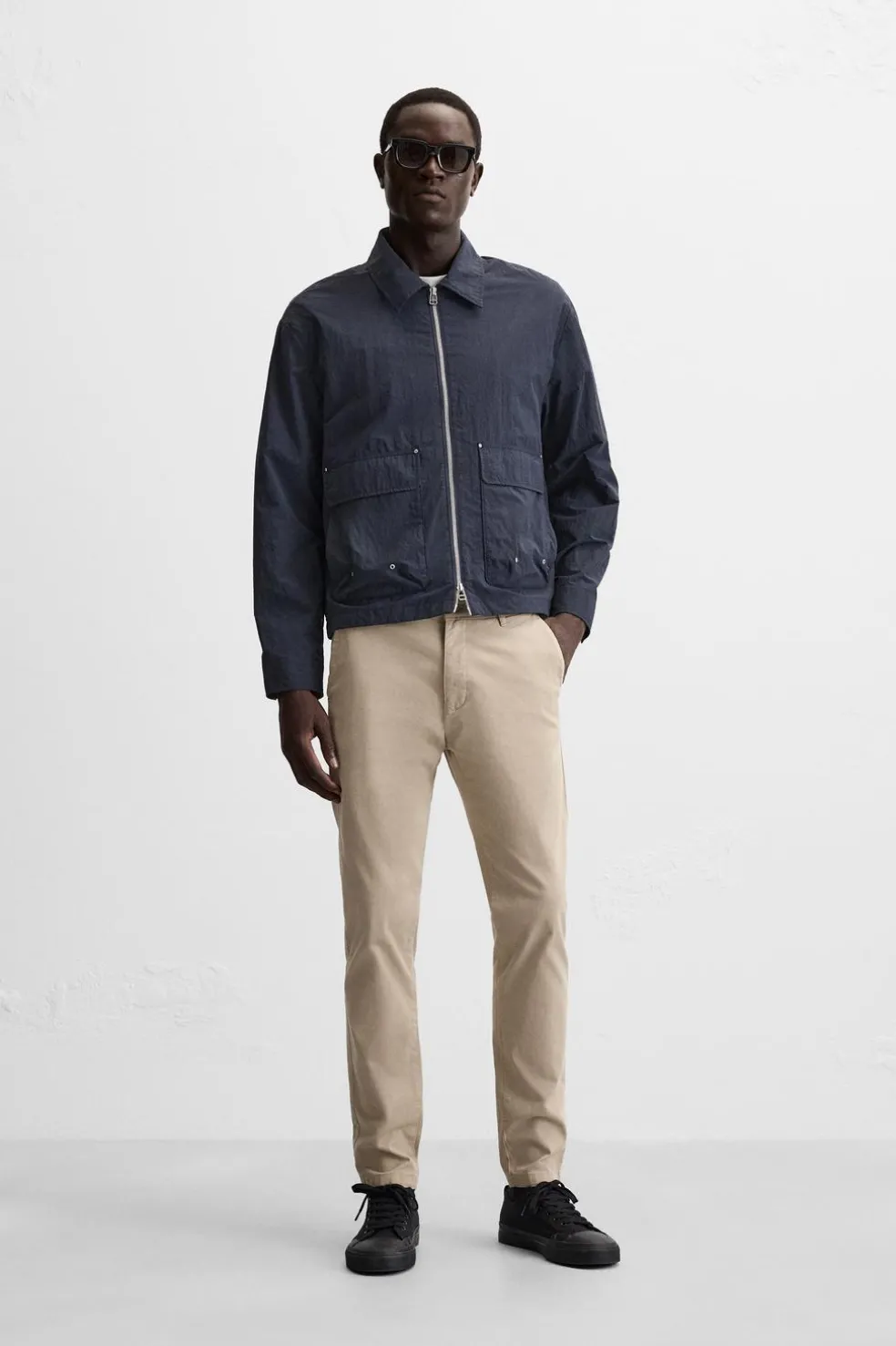 ZARA Calças^CALÇAS CHINOS SKINNY FIT Bege