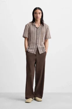 ZARA Calças^CALÇAS CINTURA JOGGER Chocolate