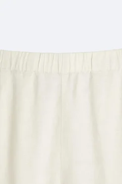 ZARA Calças^CALÇAS CINTURA JOGGER 100% LINHO Areia