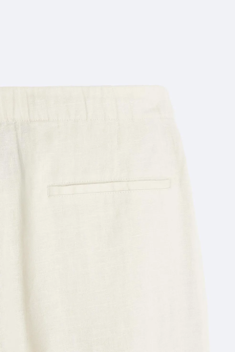 ZARA Calças^CALÇAS CINTURA JOGGER 100% LINHO Areia