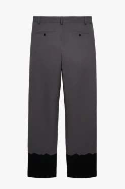 ZARA Calças^CALÇAS COM BAIXO COMBINADO X STEFANO PILATI Cinzento
