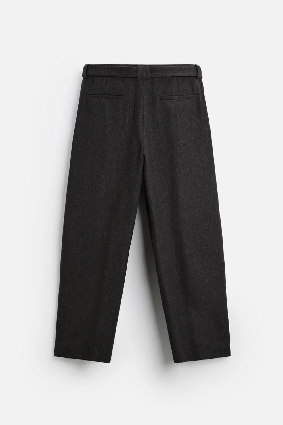 ZARA Vestuário De Inverno|Calças^CALÇAS COM CINTO EM FLANELA Castanho