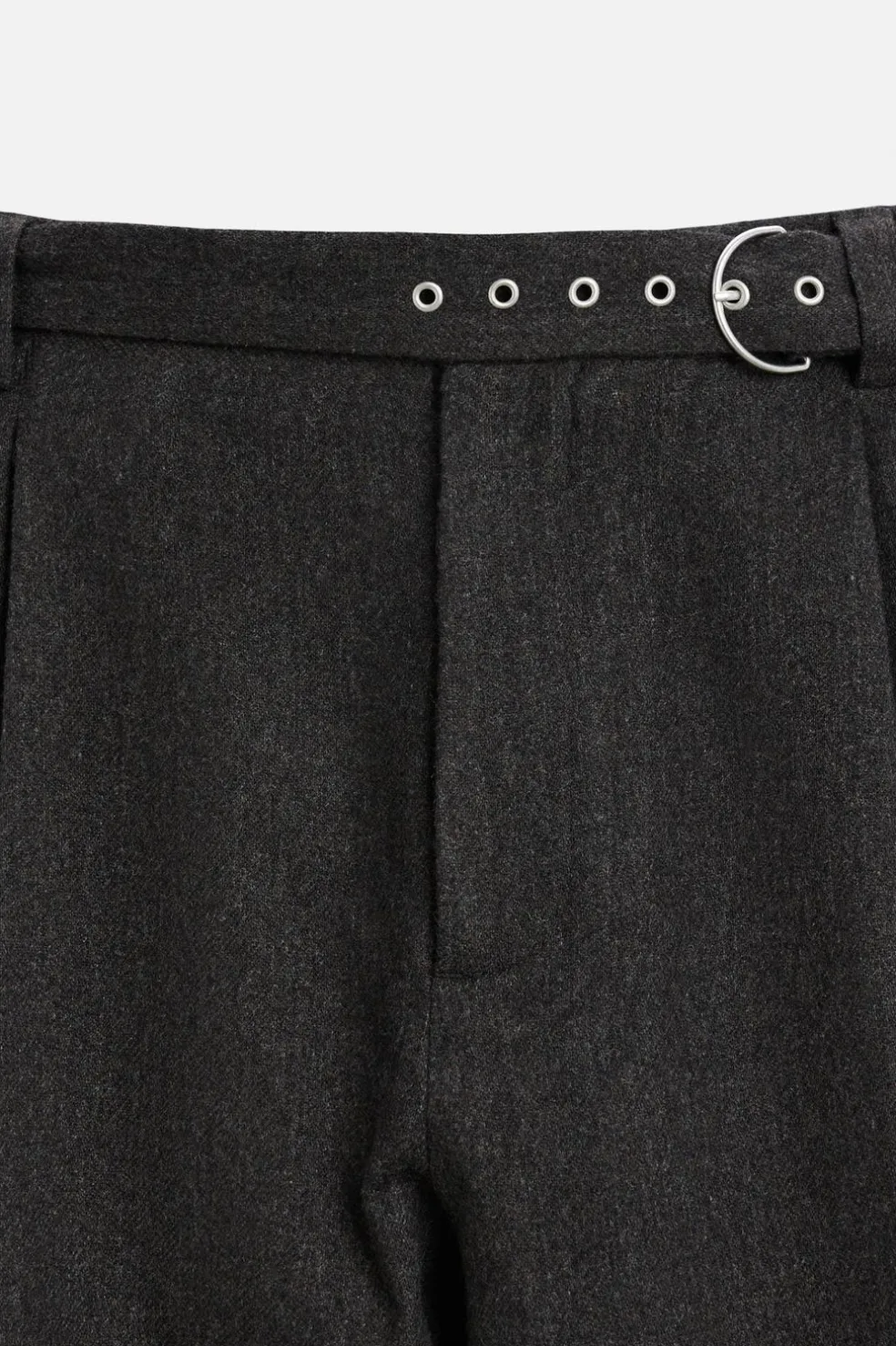 ZARA Vestuário De Inverno|Calças^CALÇAS COM CINTO EM FLANELA Castanho