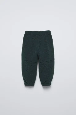 CALÇAS COM EFEITO DE PELO ENCARACOLADO FORRADAS-ZARA Best Sale