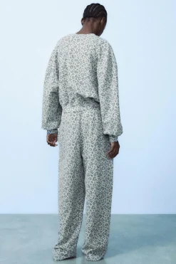 ZARA Calças|Sweatshirts / Joggers^CALÇAS COM ESTAMPADO ANIMAL E EFEITO LAVADO Leopardo