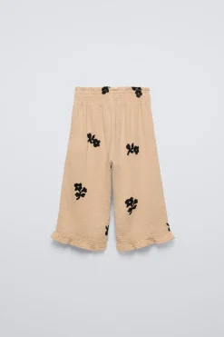 CALÇAS COM ESTAMPADO DE FLORES-ZARA Outlet