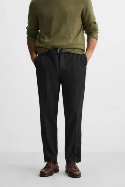 ZARA Calças^CALÇAS COM ESTRUTURA TWILL Preto