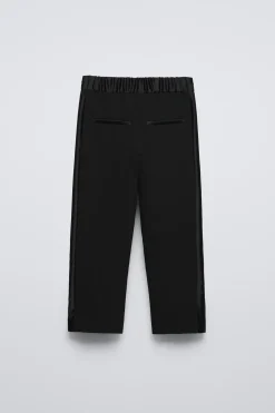 CALÇAS COM FAIXA LATERAL ACETINADA-ZARA Best