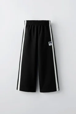CALÇAS COM FAIXAS LATERAIS-ZARA Flash Sale