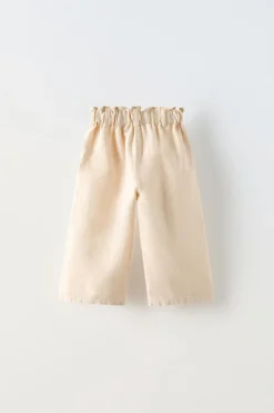 CALÇAS COM LINHO-ZARA Cheap