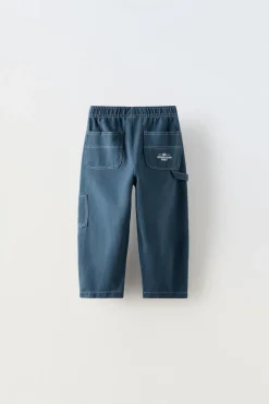 CALÇAS COM PESPONTOS-ZARA Discount