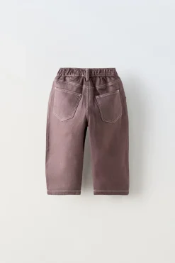 CALÇAS COM PINÇAS E PESPONTOS-ZARA New
