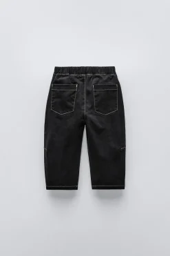 CALÇAS COM PINÇAS E PESPONTOS-ZARA Cheap