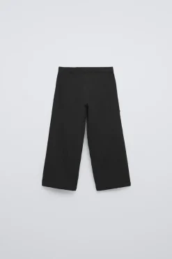 CALÇAS COM TEXTURA E LAÇOS-ZARA Store