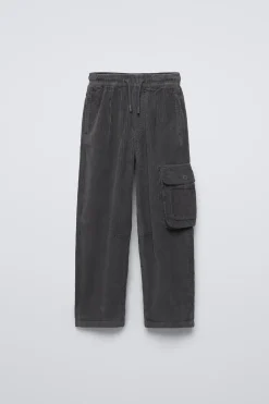 CALÇAS DE BOMBAZINA CARGO-ZARA Cheap