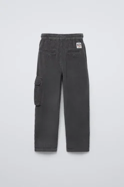 CALÇAS DE BOMBAZINA CARGO-ZARA Cheap