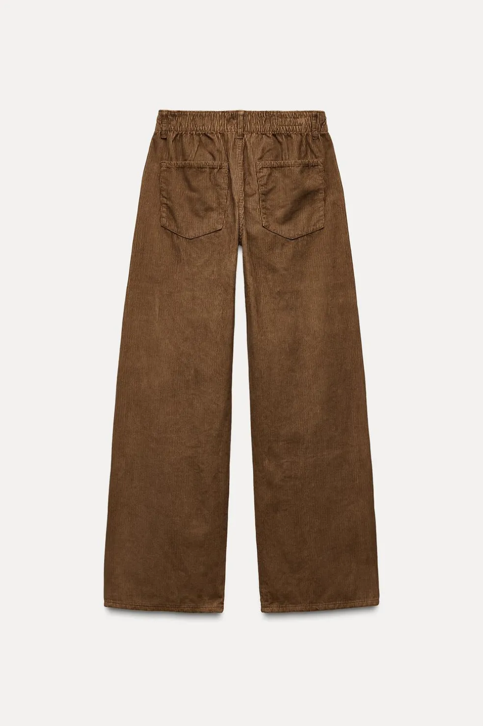 ZARA Winter Layersnew|Calças^CALÇAS DE BOMBAZINA COM CORDÕES Castanho