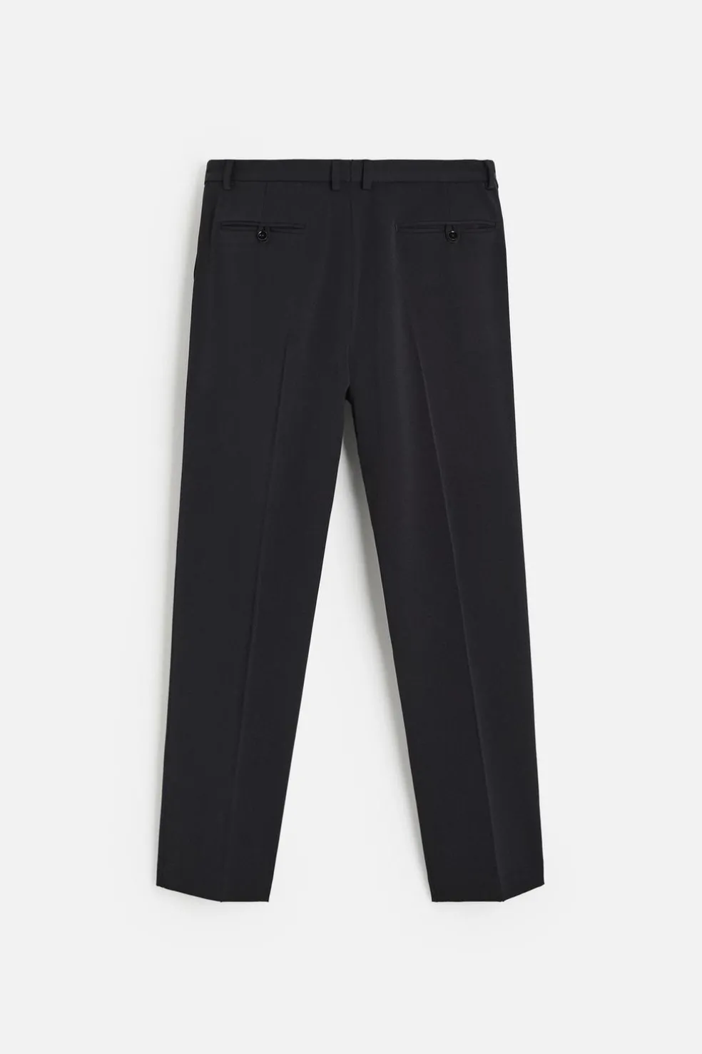 ZARA Vestuário De Inverno|Calças^CALÇAS DE FATO 100 % LÃ Azul-marinho