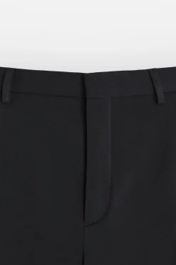 ZARA Vestuário De Inverno|Calças^CALÇAS DE FATO 100 % LÃ Azul-marinho