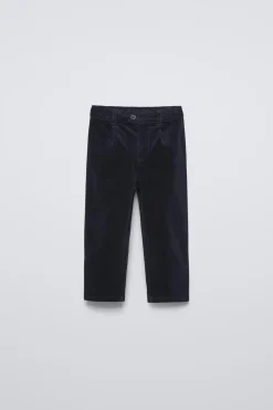 CALÇAS DE FATO EM VELUDO-ZARA Clearance