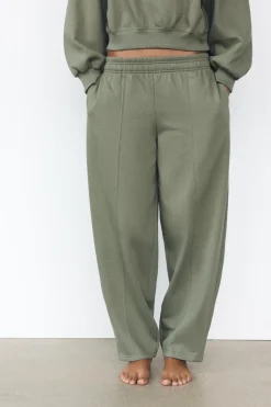 ZARA Winter Layersnew|Calças^CALÇAS DE FELPA CARROT Caqui