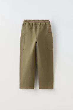 CALÇAS DE FELPA COM BOLSOS-ZARA Discount