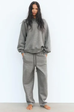 ZARA Calças|Sweatshirts / Joggers^CALÇAS DE FELPA COM BRILHO Cinzento