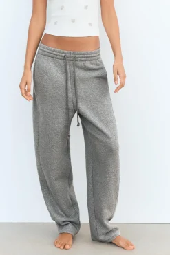 ZARA Calças|Sweatshirts / Joggers^CALÇAS DE FELPA COM BRILHO Cinzento