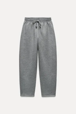 ZARA Calças|Sweatshirts / Joggers^CALÇAS DE FELPA COM BRILHO Cinzento