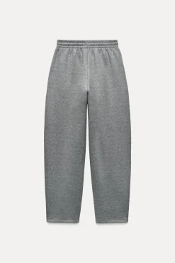 ZARA Calças|Sweatshirts / Joggers^CALÇAS DE FELPA COM BRILHO Cinzento
