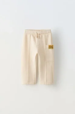 CALÇAS DE FELPA COM ETIQUETA-ZARA Clearance
