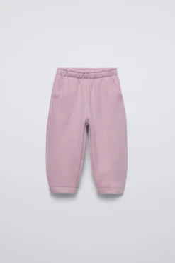 CALÇAS DE FELPA COM ETIQUETA-ZARA Cheap