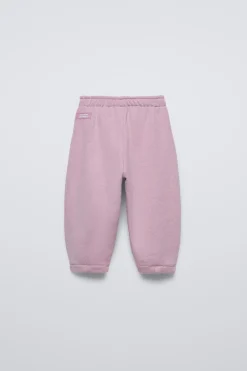 CALÇAS DE FELPA COM ETIQUETA-ZARA Cheap