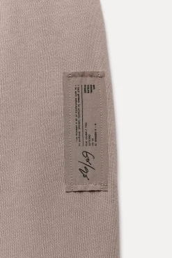 ZARA Calças|Sweatshirts / Joggers^CALÇAS DE FELPA COM ETIQUETA Avermelhado