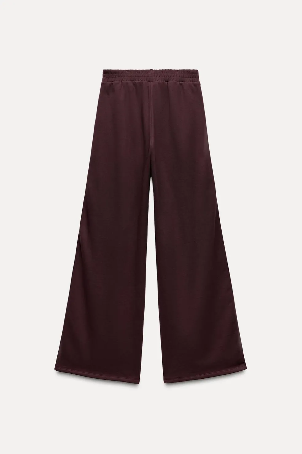 ZARA Winter Layersnew|Calças^CALÇAS DE FELPA COM FAIXA LATERAL EM RENDA Borgonha