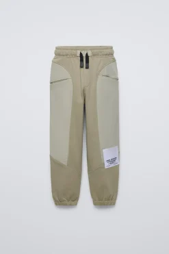 CALÇAS DE FELPA COMBINADAS-ZARA Flash Sale