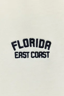 ZARA Calças|Sweatshirts / Joggers^CALÇAS DE FELPA DIREITAS VARSITY Branco-marfim